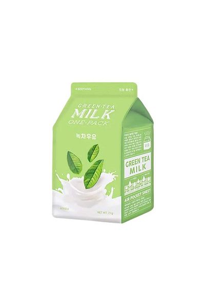 A'PIEU Green Tea Milk One-pack Face Mask With Green Tea Extract, 21g