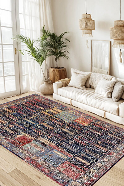 MENTEŞ HOME Digital Printed Non-Slip Base Washable Modern Kitchen Carpet Living Room Carpet Runner