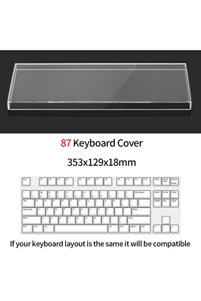 Choice 87 key Acrylic Keyboard Clear Protector Case Mechanical Keyboard Dust Cover For 60/61/64 96 98104/10