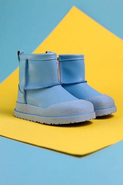 Limoya Jasmin Blue Παιδικές Μπότες με Αντίστροφη Ραφή και Λεπτομέρεια Γούνας Εσωτερικά