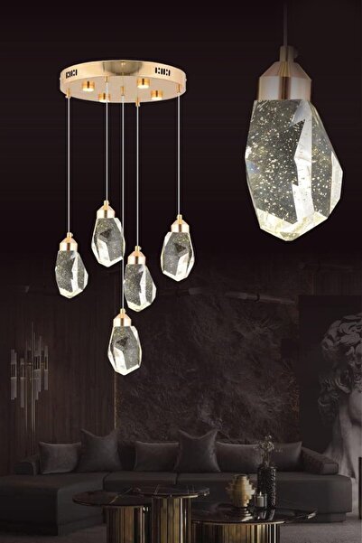 Eys 3w 5'li Gold Sarkıt Led Avize