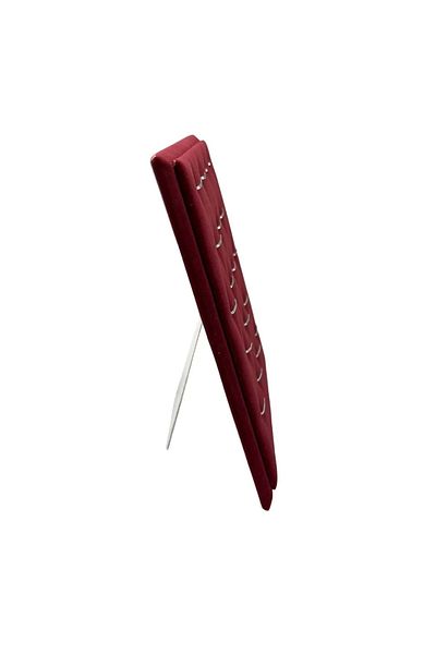 MeGass Dekor Domestic Production Suede Fabric Burgundy Color 20/16 cm Standing Necklace Display Stand