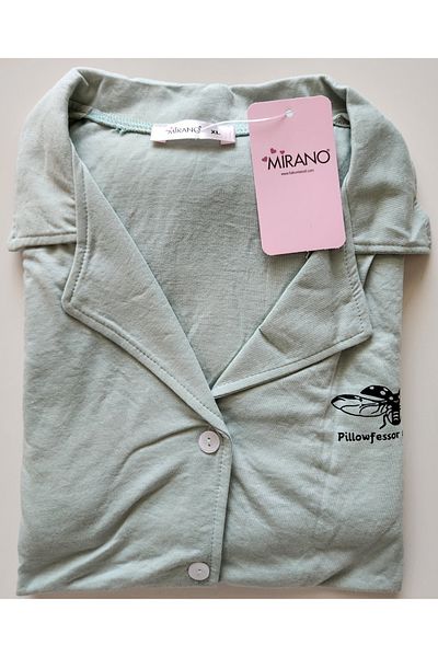 Mirano Shirt Collar Front Buttoned Pajama Set 2950