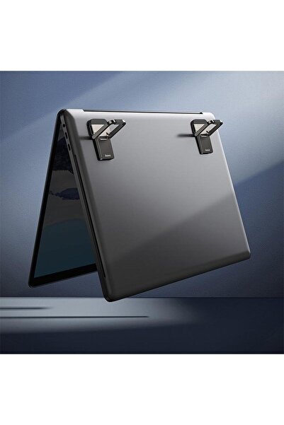 Baseus Set Cleme Pliabile Suport Laptop, Baseus LUZC000012, Fixare Adeziva, Silver