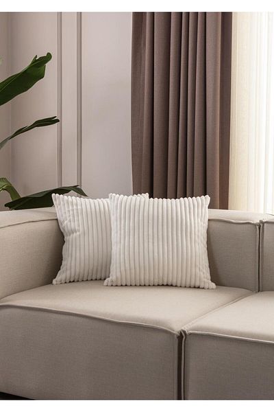 Markaev Κάλυμμα μαξιλαριού ριχτάρι 2 τεμαχίων Stripe Furr
