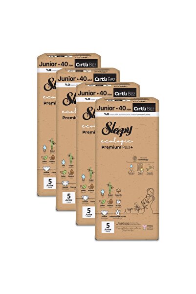 Sleepy Ecologic Premium Plus Efsane Paket Bebek Bezi 5 Numara Junior 160 Adet
