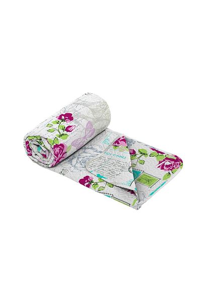 ALCAM 2-sided Quilted Blanket, 210x220 Cm, Rose