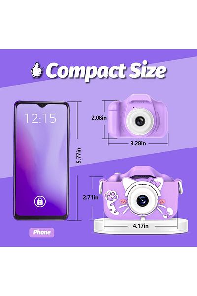AWH Kids Camera for Boys 3-8, Digital Camcorder Toy w/ 32G SD Card Included – Assorted Colors
