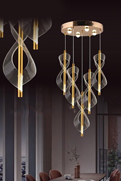 Eys 8w 5'li Gold Sarkıt Led Avize