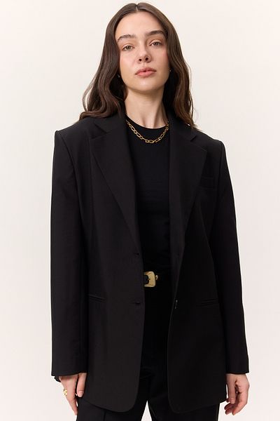 Manuka Black Closed Blazer Jacket