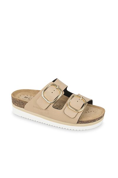 VALLEVERDE Παντόφλες για γυναίκες / κορίτσια VG4801T Valleverde Nabuk Slipper Sabbia