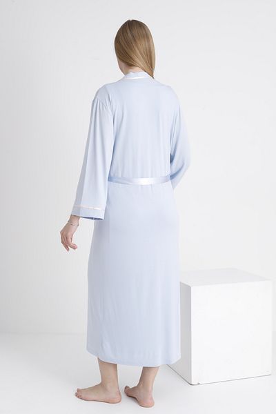 Miss Dünya Lissa Pregnant and Maternity V-Neck Zero Sleeve Nightgown Set with Dressing Gown