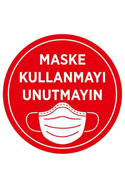 New Jargon Ne zaboravite da nosite masku - nalepnica za zid 25x25cm 5 kom Syl13