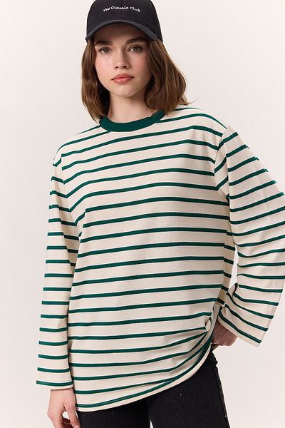 Manuka Πράσινο μακρύ μπλουζάκι Oversize