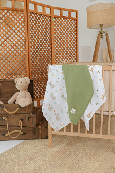 MİLNA BABY&KİDS Baby Musavin Cover & Blanket Set of 3 100% Cotton 75X85 cm