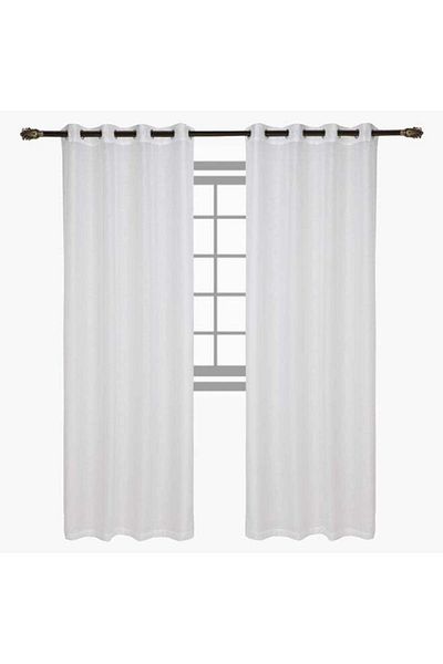 Generic 2-Piece Indus Sheer Polyester Curtain Set For Home Decor off white 240x140cm