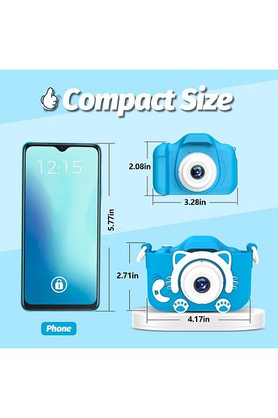 AWH Kids Camera for Boys 3-8, Digital Camcorder Toy w/ 32G SD Card Included – Assorted Colors