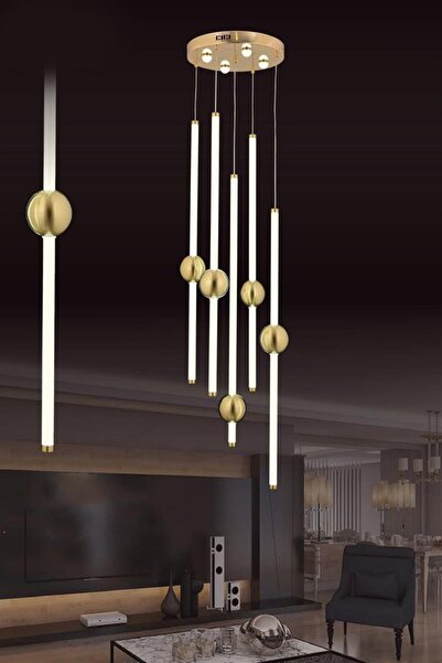 Eys 42w 5'li Gold Sarkıt Led Avize