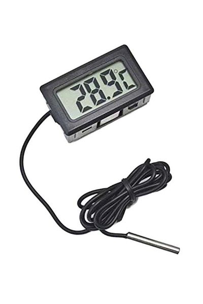 Generic Digital Refrigerator Thermometer With LCD Display Black