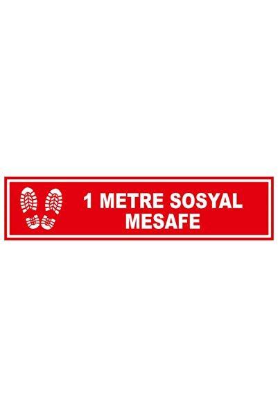 New Jargon 1 metar nalepnica za socijalno distanciranje, bannera, 12x50cm, 5 ...