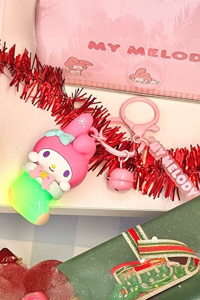 Miniso Sanrio Lisanslı Kış Serisi Işıklı Anahtarlık - My Melody