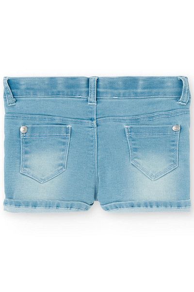 Boboli Pantaloni scurți din denim pentru fete cu imprimeu Good Summer