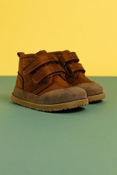 Limoya Βρεφικές μπότες Heddy Brown Suede Velcro