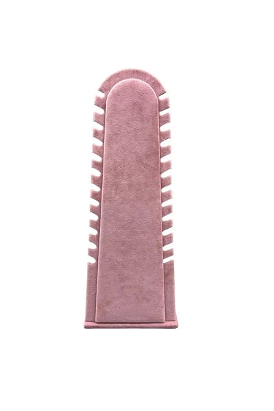 MeGass Dekor Domestic Production Riyadh Model Suede Fabric Pink Color 31/11 cm Footed Necklace-Ankle Bracelet Display Stand