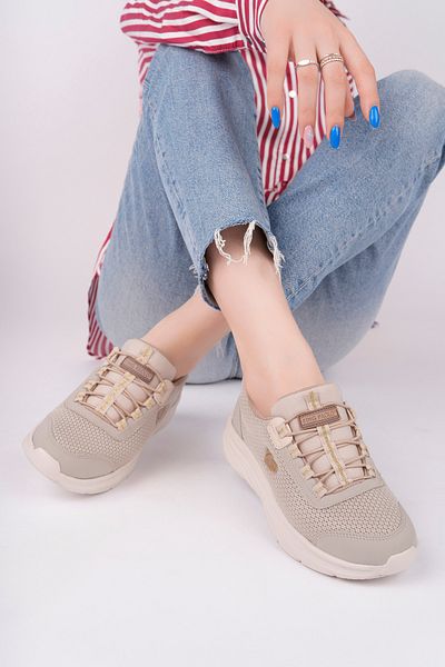 Akgün Дамски бежови маратонки Clima Comfort от мемори пяна