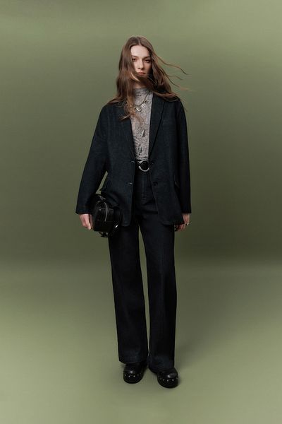 Manuka Denim Classic Blazer Jacket Deep Blue