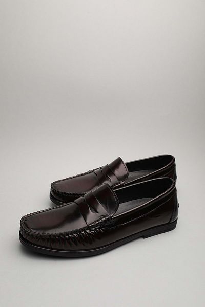 Gondol Loafer clasic pentru bărbați din piele naturală Claret Red 41 ttx.6018