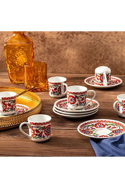 Porland Hümayun Galata Coffee Set for 6 People 72Cc