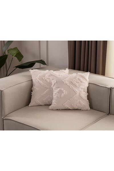 Markaev Bohemian 2-Piece Throw Pillow Cover - Tassel Detailed
