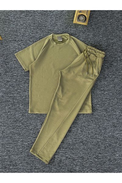 Altamira Ανδρικό σετ φόρμας φόρμας Çağla Green Raglan Sleeve Carrot Cut Fit Oys