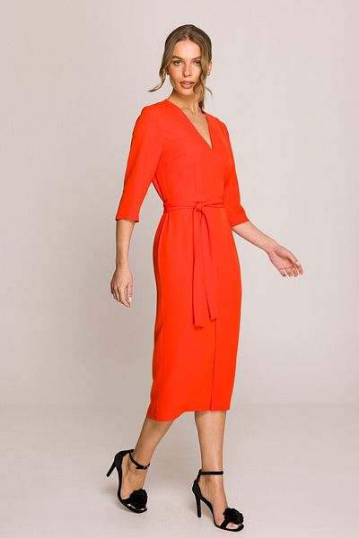 Stylove Midi dress with waist belt