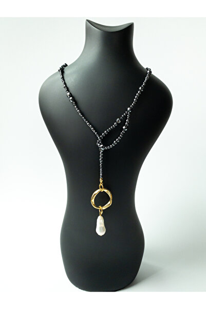 THEIA GemWorks Hematit & Barok İnci Kolye