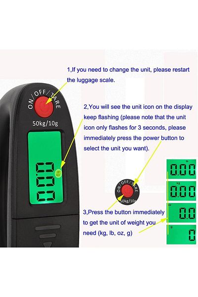 COOYA Digital Hanging Weight Scale, 110lb/50kg Portable, with Data Lock and Auto Off