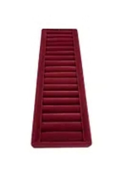 MeGass Dekor Domestic Production Suede Coated Burgundy Color Sausage 35/11 cm Bracelet Cuff Table