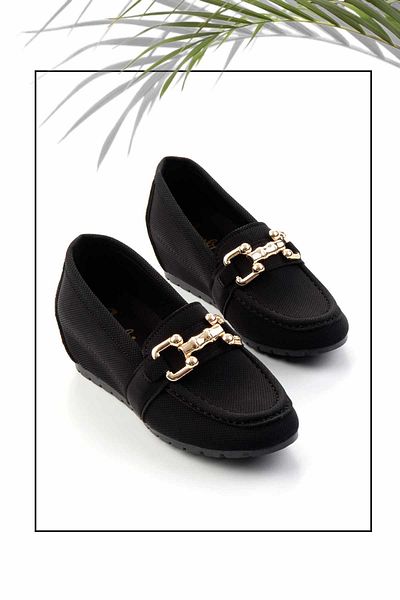 Bambi Schwarzer Damen-Loafer - K 01014015109   Modellschuhe