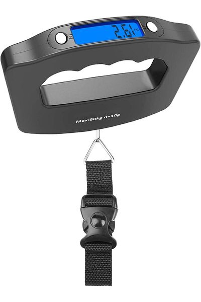 COOYA Digital Luggage Scale, with Hook, 110Lb/50Kg for Travel and Fishing Accessories
