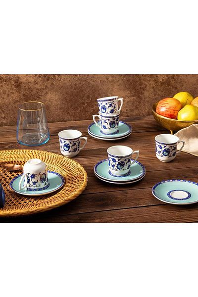 Porland Sarayli Coffee Set for 6 People 77Cc