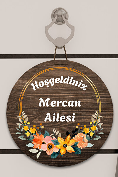 Dormot Home Imprimare digitală pe lemn, ornament pentru ușă cu model de cerc ...