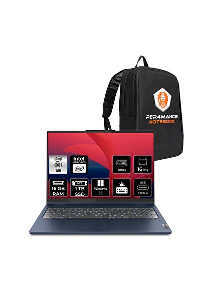 LENOVO IdeaPad 5 Core 7 150U 16GB 1TB SSD WUXGA IPS 16'' W11P 2'si 1 Arada Do...