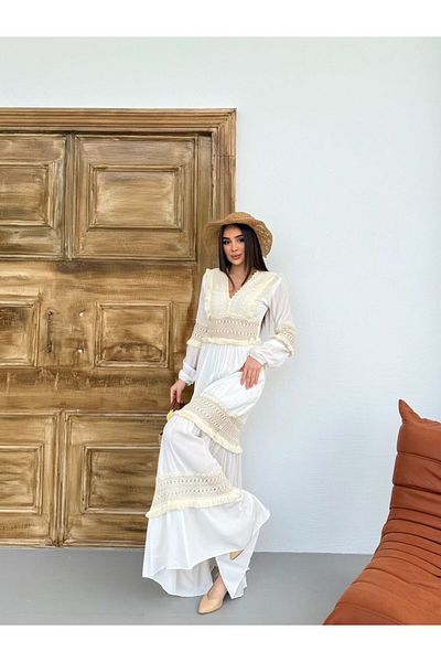 Miasista Waist Lace Detail Maxi Dress