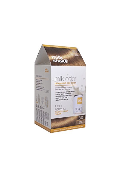 Milkshake Milk Shake 8 Açık Kumral Saç Boyası + Saç Kremi 50 ml Set