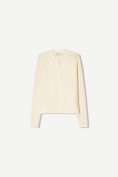 Bershka Openwork sweater with buttons