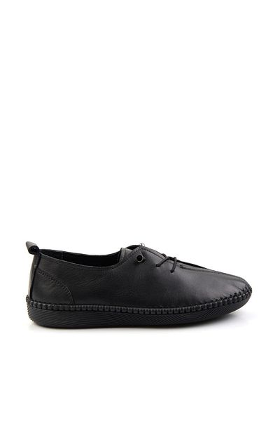 Bambi Black Leather Women's Casual Shoes K01143012003