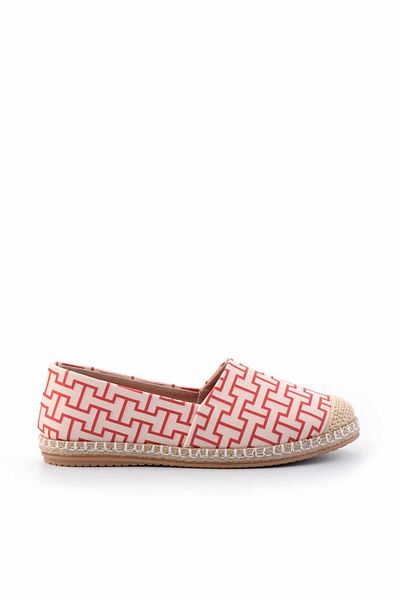 Bambi Piros szövet női espadrille K 01125010004