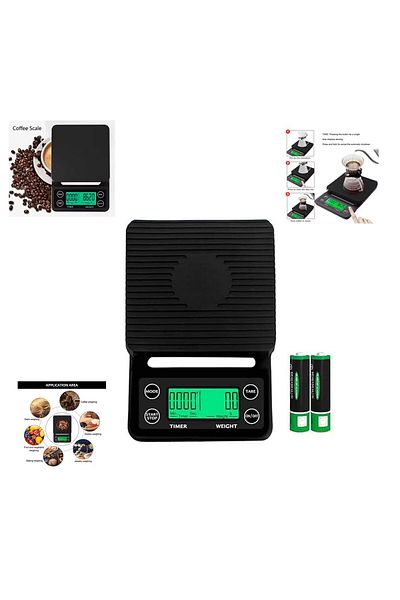 COOYA Compact Electronic Weighing Scale, High-Precision, 0.1g to 5kg, for Baking, Cooking, Coffee Brewing