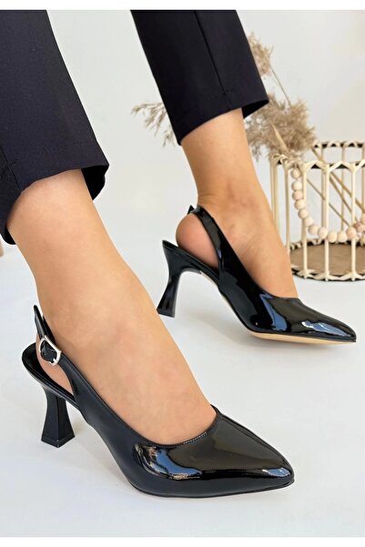 ZAGA Prime حذاء بكعب جلدي أسود من إستر